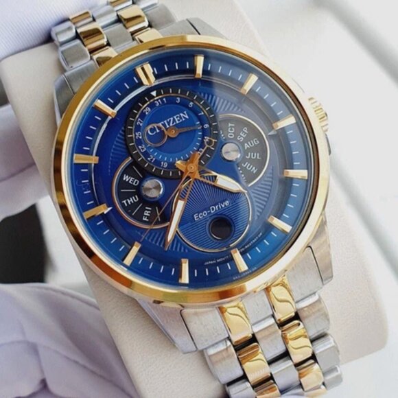 Citizen Calendrier Moonphase Men Citizen Calendrier Dual Tone Moonphase Men\'s Watch Eco-Drive